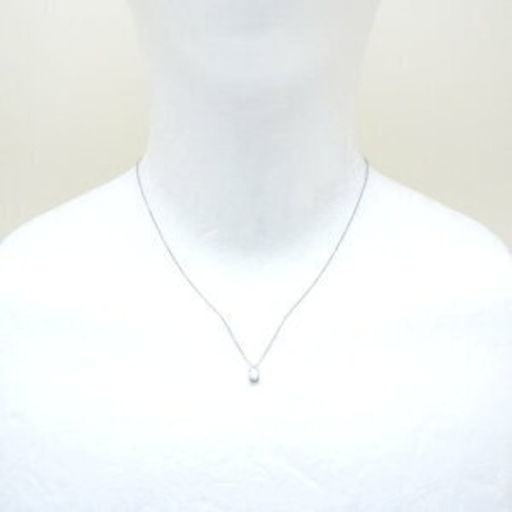 TIFFANY Solitaire Necklace Diamond Platinum